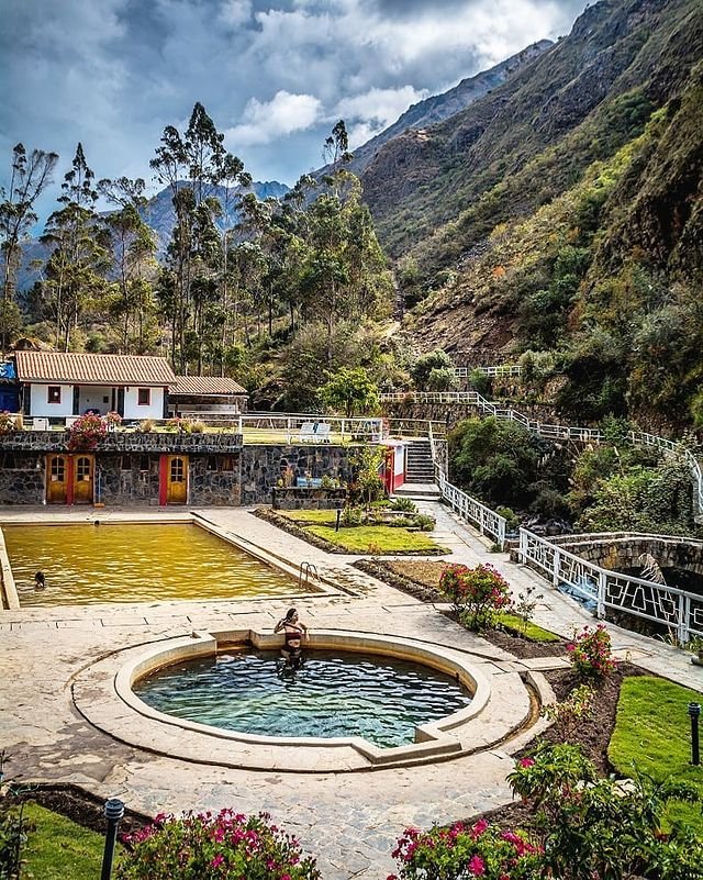 Relaxing in Lares Trek Hot Springs